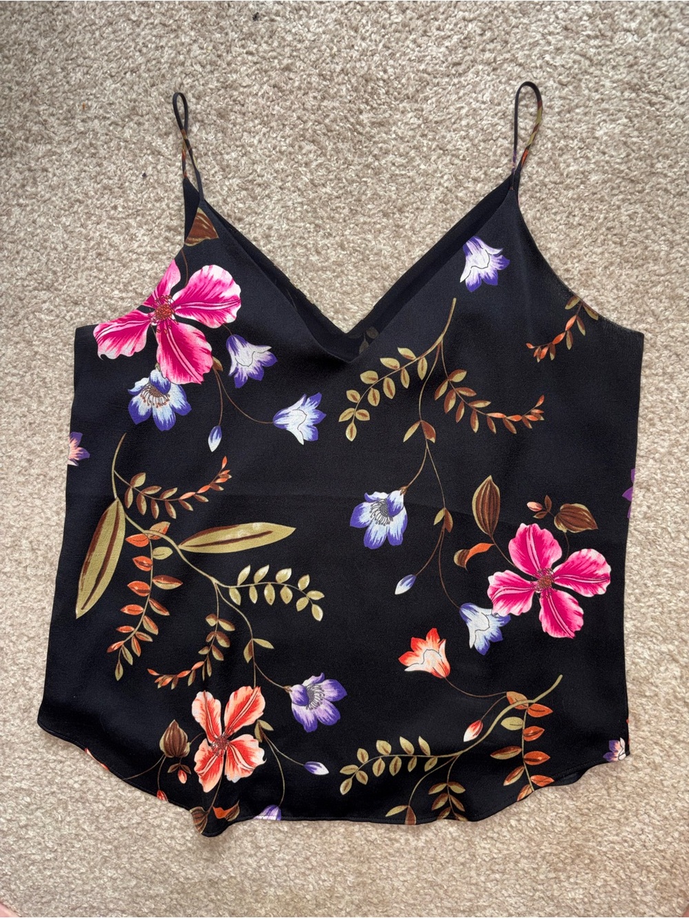 Black floral top